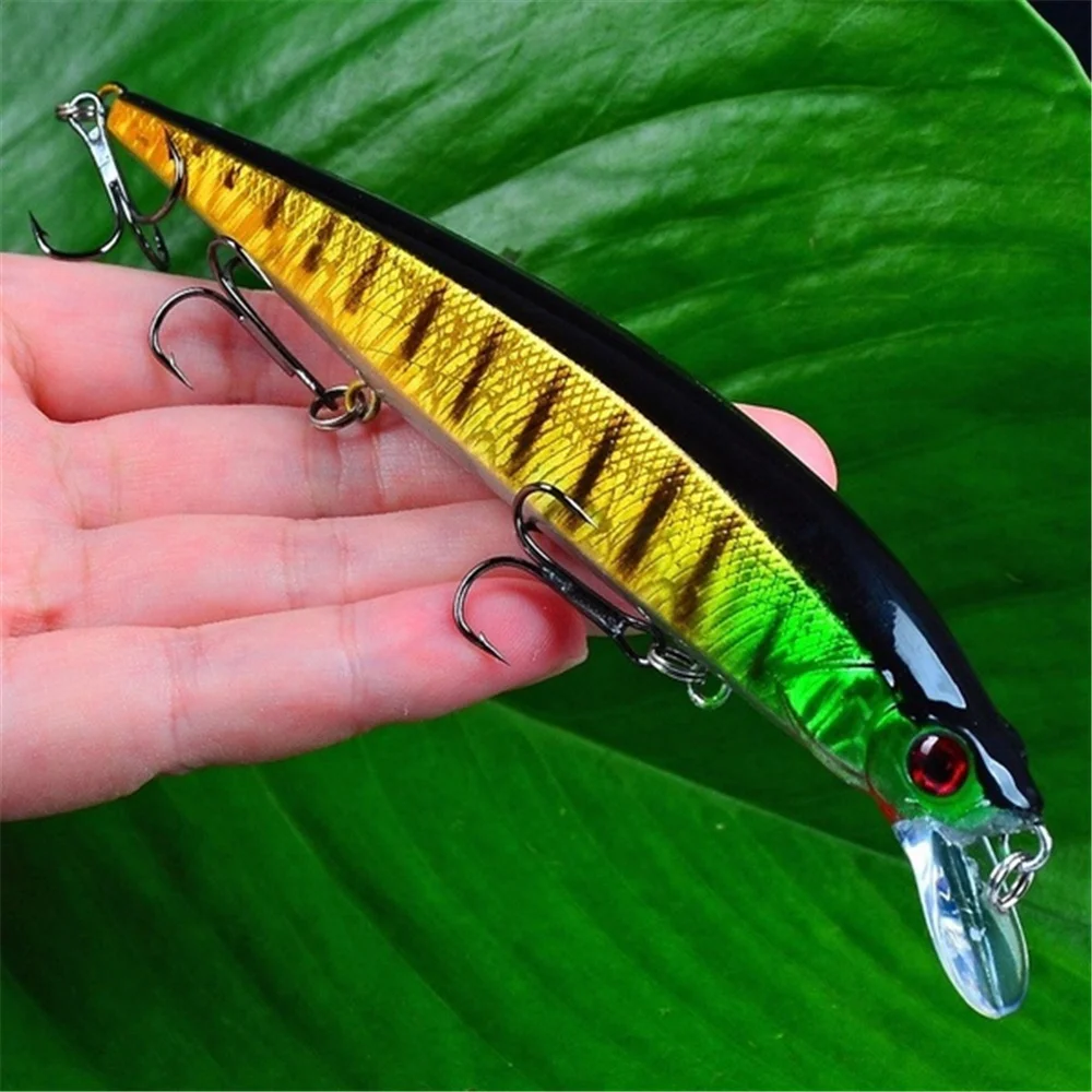 1Pcs Lifelike Wobbler Fishing Lure 3D Eyes 14cm/18.5g Minnow Artificial Hard Bait Fishing Tackle Floating Lure with 6# Hooks