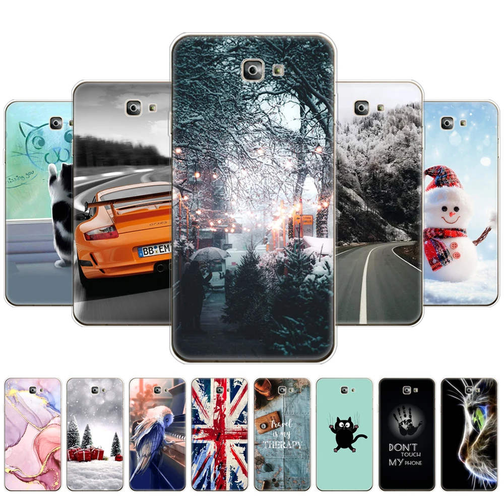 For Samsung J7 Prime 2 Case Silicone Soft TPU  Galaxy J7 Prime2 back Cover G611 G611F 2018 5.5 inch winter snow christmas