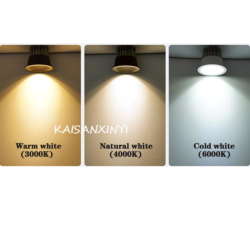 Antykorozyjne ściemnianie LED typu Downlight 3W 5W przeciwodblaskowa lampa sufitowa Led oświetlenie punktowe LED sypialnia kuchnia COB oprawa