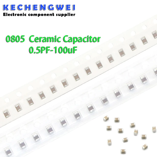 100 sztuk 100nF X7R błąd 10% 50V 0805 0.1UF 104 1pF ~ 47uF SMD grubowarstwowy chip wielowarstwowy kondensator ceramiczny