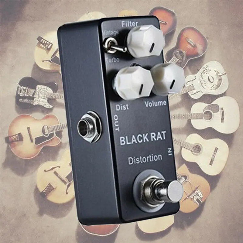 Mosky Black Rat Guitar Pedal Guitar Effect Pedals Acoustic Pedal for Guitar Parts Accessories Tremolo Effector Distortion