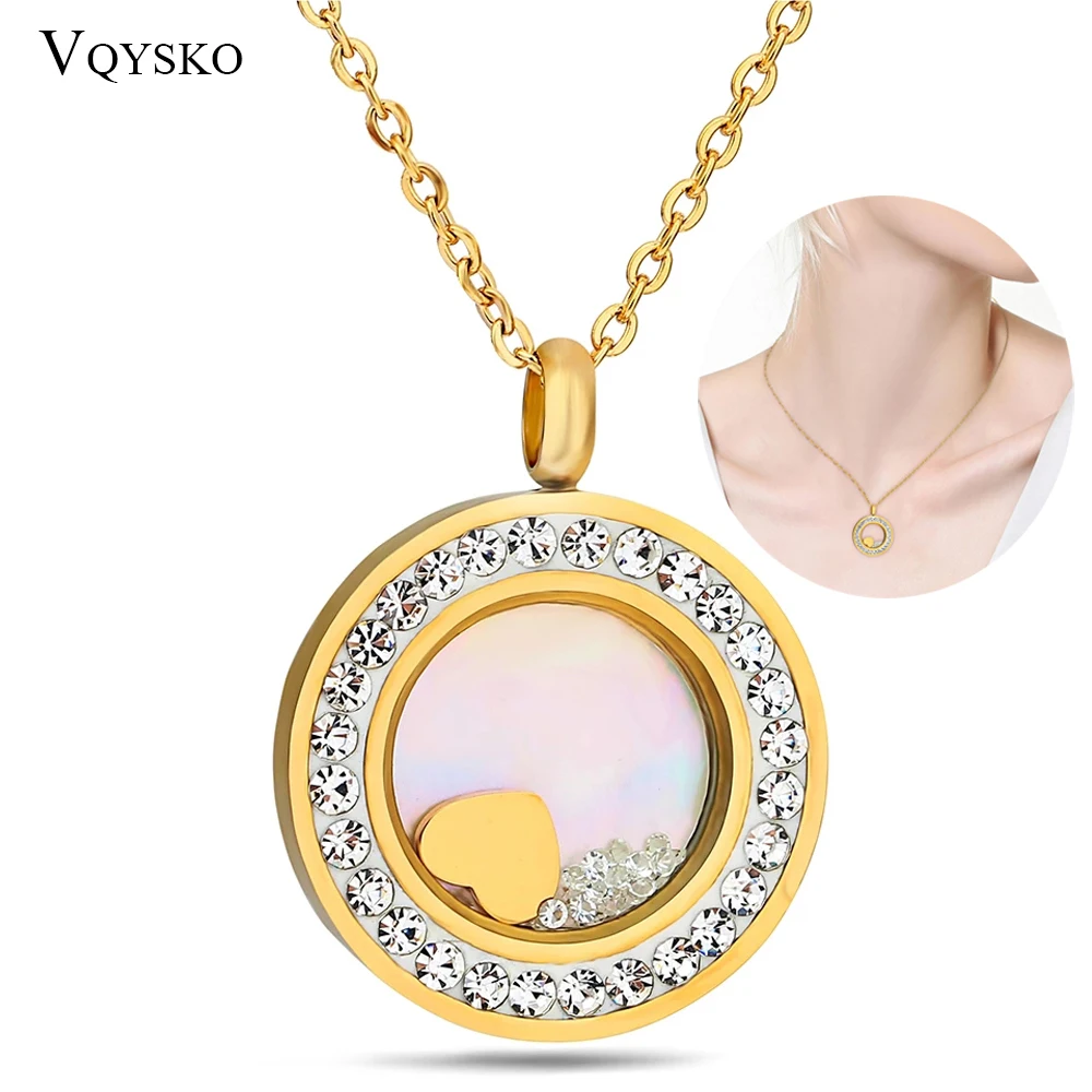 316L Stainless Steel Crystal Pendant Jewelry Necklace Wholesale Party Gift Accessories fashion necklaces for women