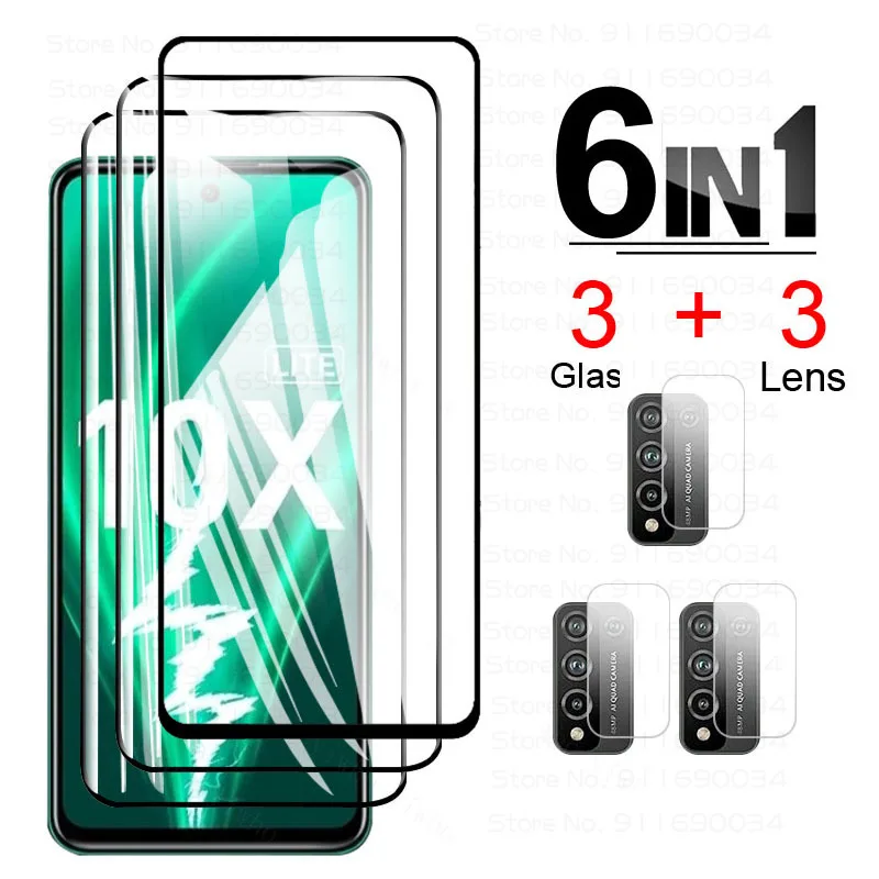 

3PCS Front + Camera Glass for Huawei Honor 10X Lite Protective Glass on Honor10x 10 X Lite 9x DNN-LX9 Lens Screen Protector