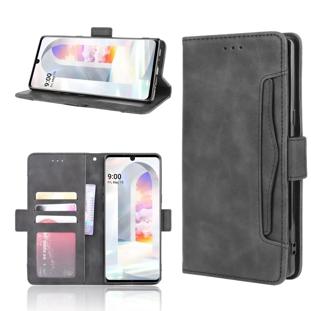 For LG Velvet Case Premium Leather Wallet Leather Flip Multi-card slot Cover For LG Velvet LM-G900N LM-G900EM Case 6.8