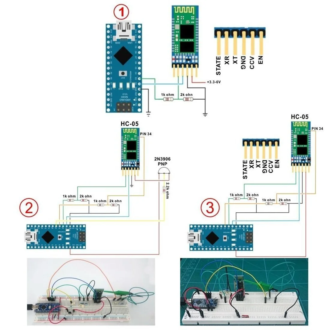 Hc-05 6 Pin Draadloze Bluetooth Rf Transceiver Module Seriële Bt Module Voor Arduino