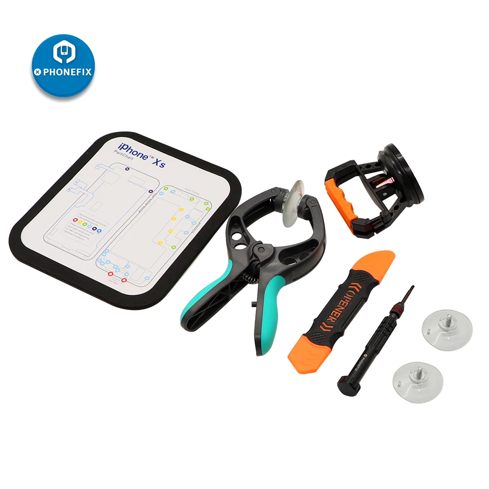5 In 1 Scherm Opening Tool Kit Met Magnetische Mat Tang Schroevendraaier Set Voor Iphone 6 7 8 X Mobiele telefoon Reparatie Handgereedschap