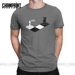 Chess Men's T Shirts King Queen 60s Board Game Horse Fan Player Dad Vintage Tee Shirt Short Sleeve T-Shirt Cotton Gift Idea