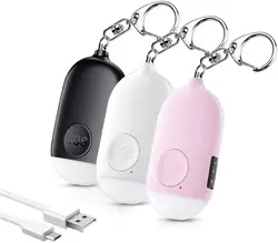 Self Defense Alarm Keychain with Emergency LED Flashlight  Security Personal Protection Devices for Women Girls Kids Elderly