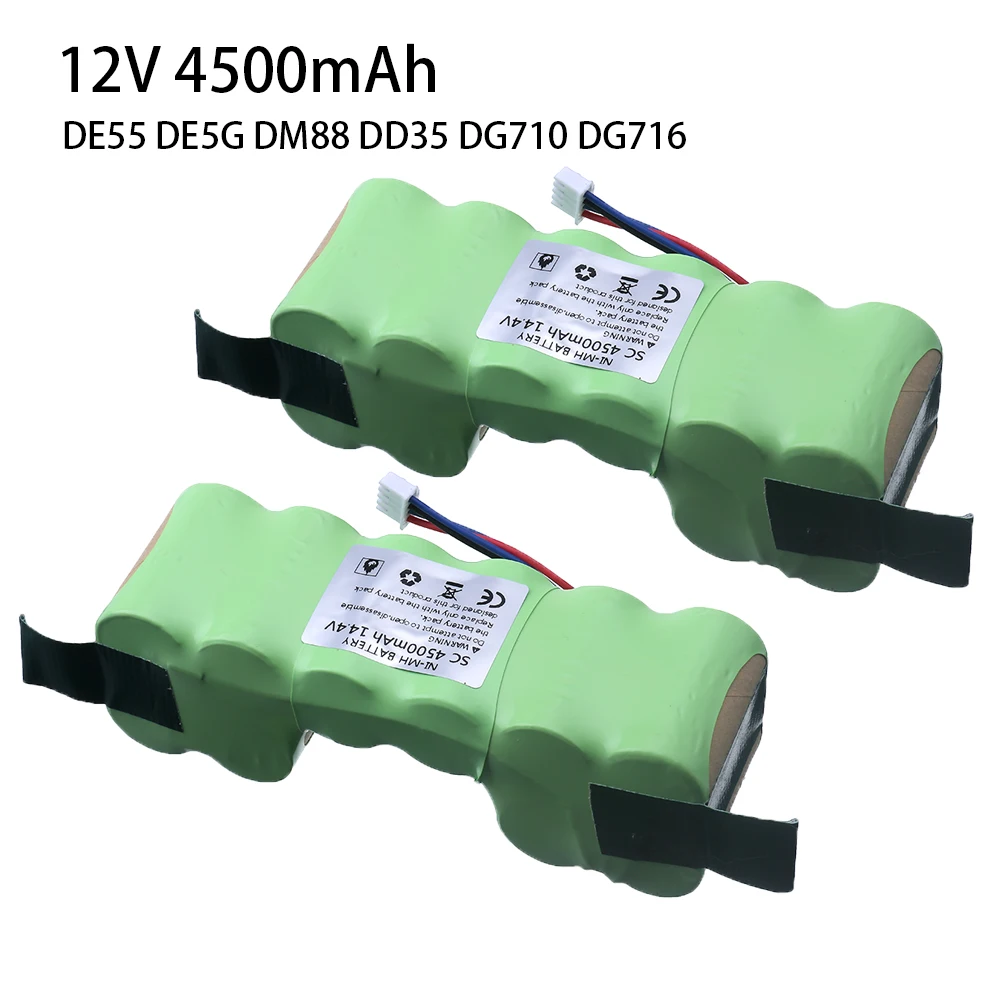 

2pcs 12V 4500mah Cleaner Battery Pack for Ecovacs Deebot OZMO 902 901 610 Robot Vacuum Cleaner Battery Parts Accessories