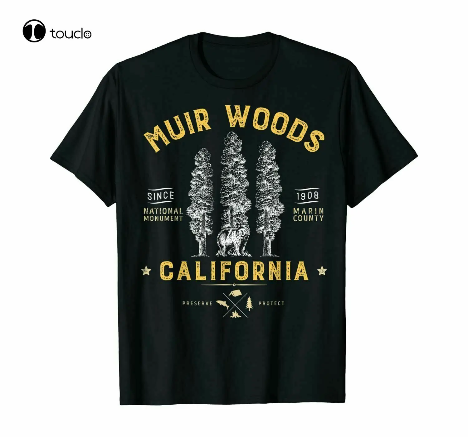 Muir Woods National Monument California Redwood T-Shirts Cotton Trend Tee Shirt