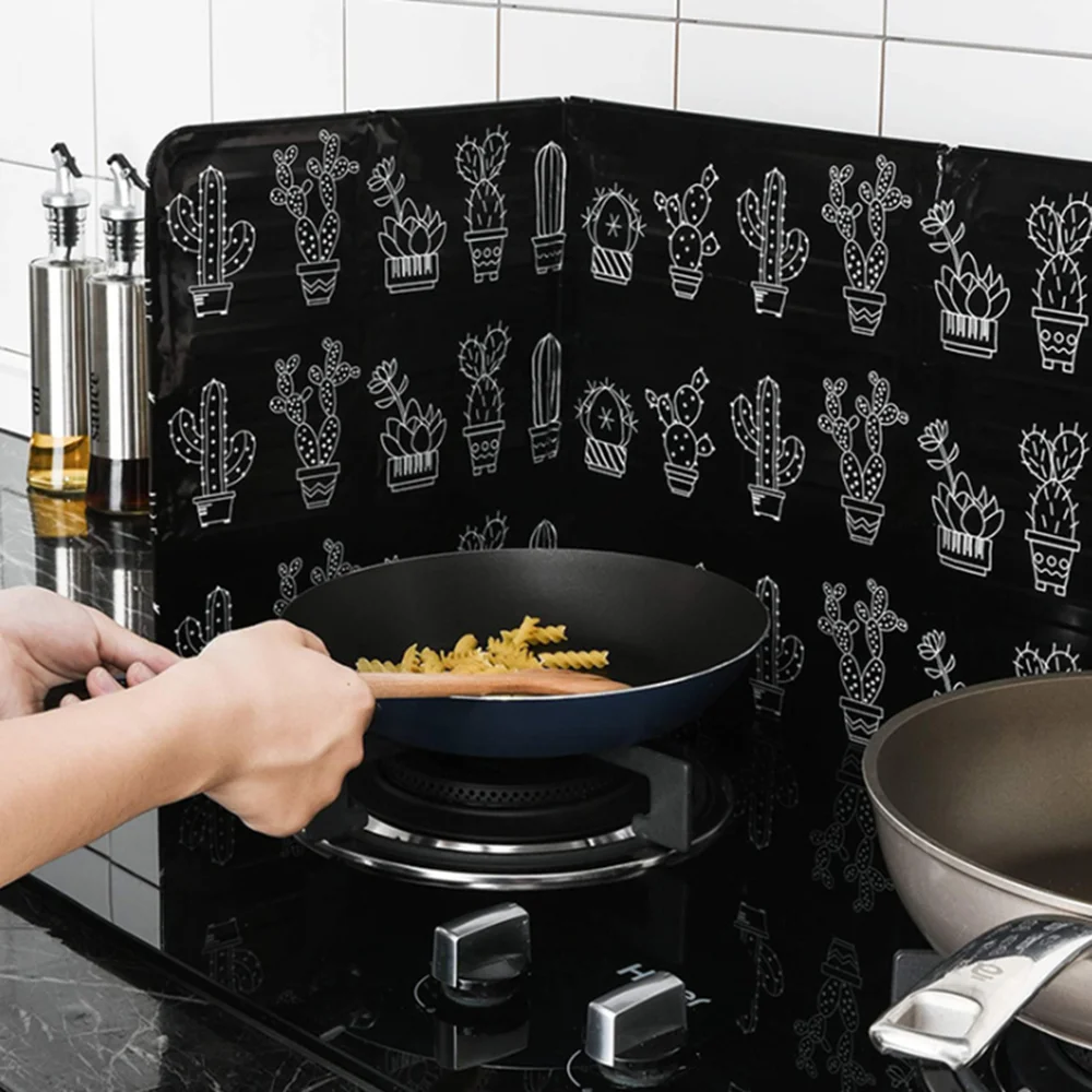 

Kitchen Frying Pan Oil Splash Proof Protection Cover Gas Stove Resistence Anti Splatter Shield Guard Oil Divider Baffle Tools