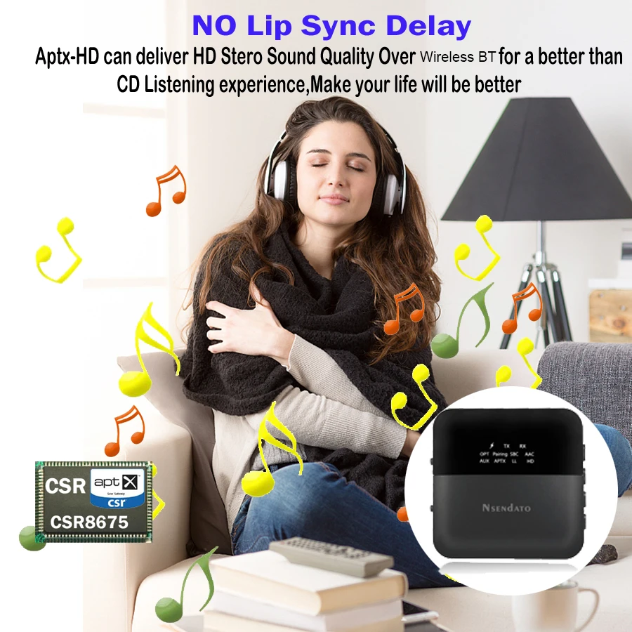 2 인 1 무선 BT 5.0 음악 오디오 송신기 수신기 어댑터 미니 3.5mm aux aptX HD, 낮은 대기 시간 광학 자동 어댑터 TV 용