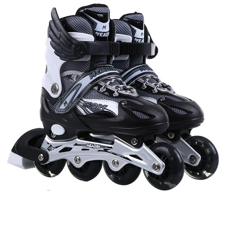 Roller skates for children single flash inline skates outdoor children's practice roller skates skating shoes adjustable skates