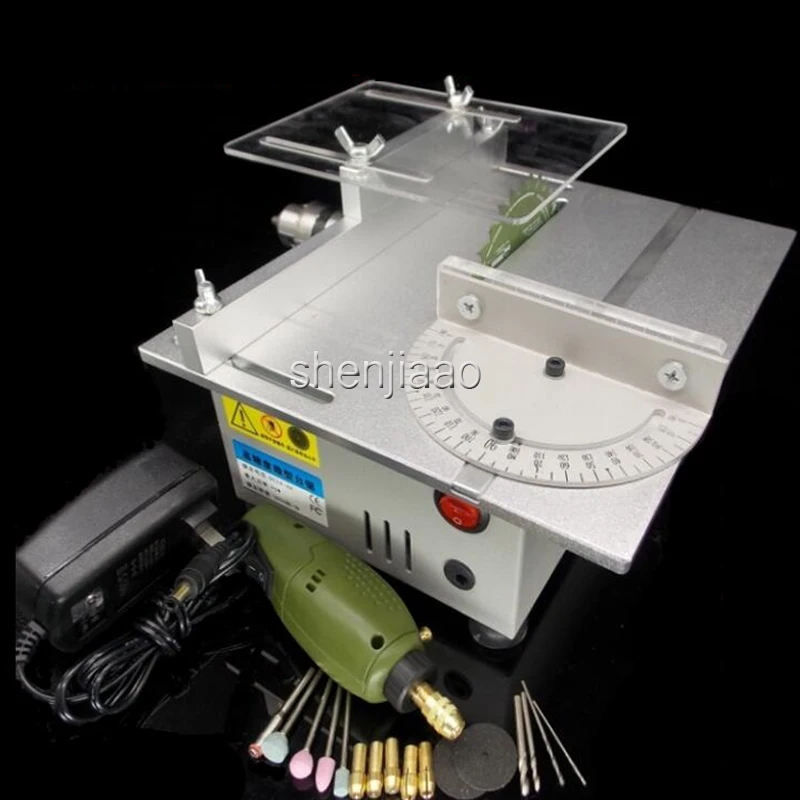 T4 DC12-24V Multifunctional Mini Table Hand Saw Woodworking Lathe Spindle Electric Drill 7000rpm Polishing Slicing Saw