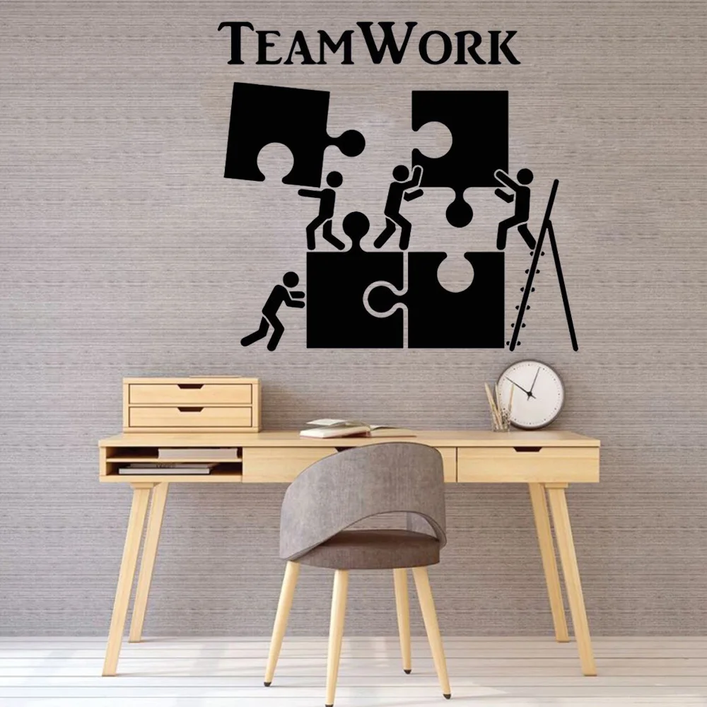 Wall Stickers Murals Teamwork Motivation Office Worker Wall Decals Home Interior Decor Teamwork Wall Decals  Art Wallpaper