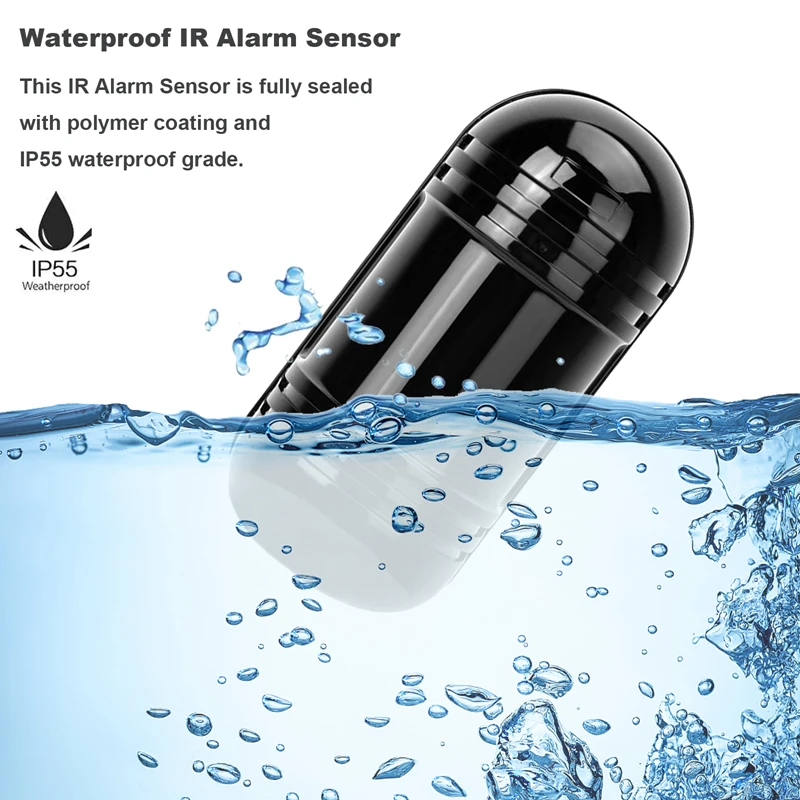 Wasserdicht Dual Strahl Sensor Aktive Intrusion Detector IR 20m ~ 150m Outdoor Perimeter Wand Barriere Zaun für GSM Alarm