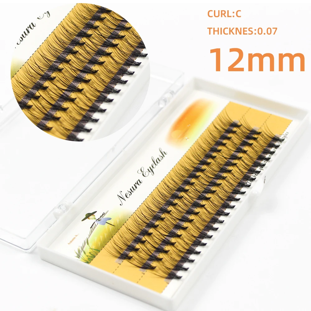 60 Bundles Nerz Wimpern Verlängerung Natürliche 3D Russische Volumen Faux Wimpern Individuelle 20D Cluster Wimpern Make-Up Zilien – Detail 10
