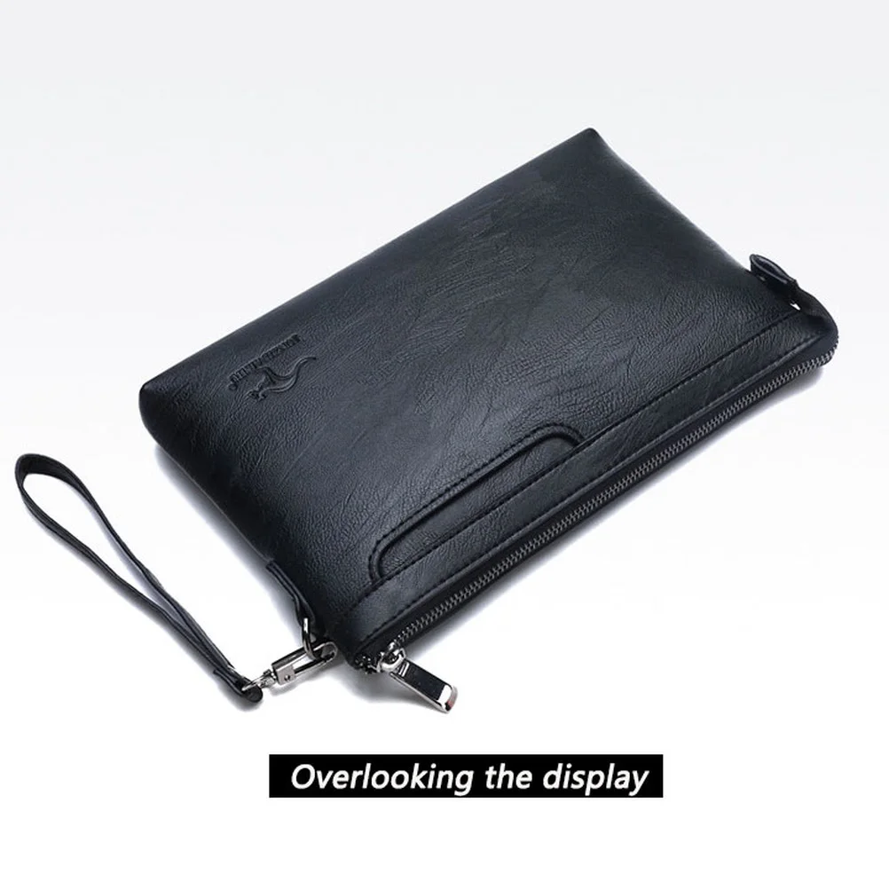 Men\'s Handbags Casual Multifunctional Soft Leather Clutch Envelope Bag Mobile Phone Bag Clutch