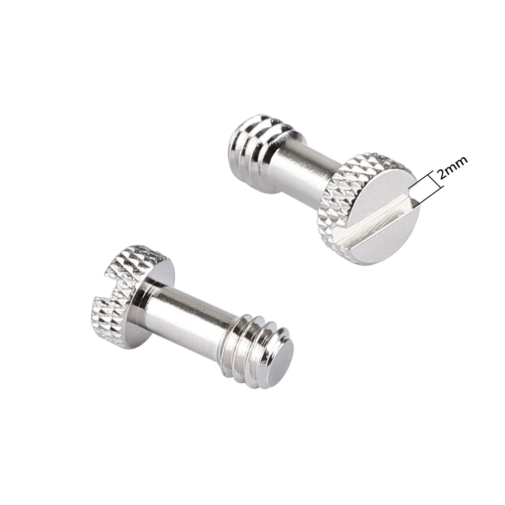 CAMVATE 2 pezzi vite scanalata universale Standard con filettatura maschio 1/4 "-20 (lunga 17mm) adatta per Rig/Gimbals per gabbia per fotocamera DSLR