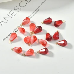 New style 50pcs/lot color print cartoon pomegranate aberdeen shape resin beads charms diy jewelry garment pendant accessory
