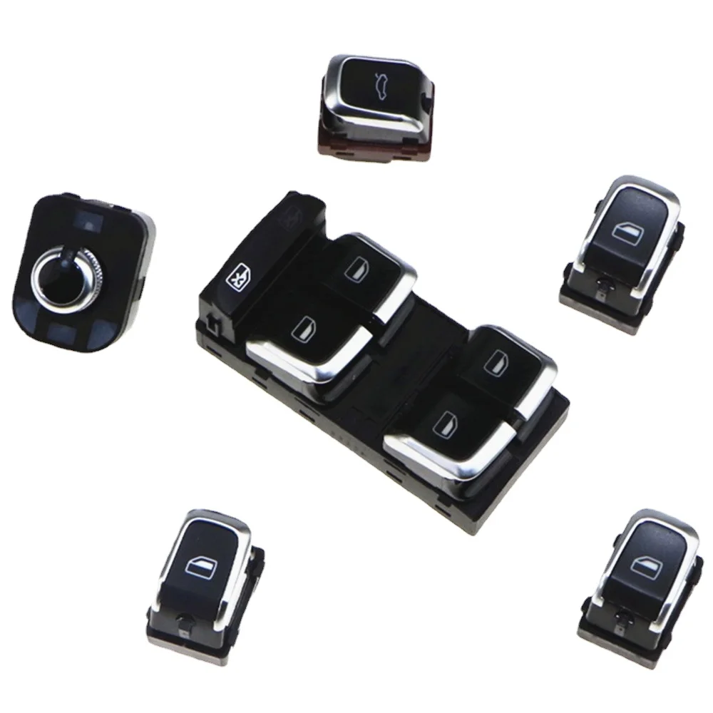 SCJYRXS Driver Side Electric Master Window Control Passenger Switch Set 8KD 959 855A For Audi A4 S4 Q5 8KD959855A 8KD 959 855 A