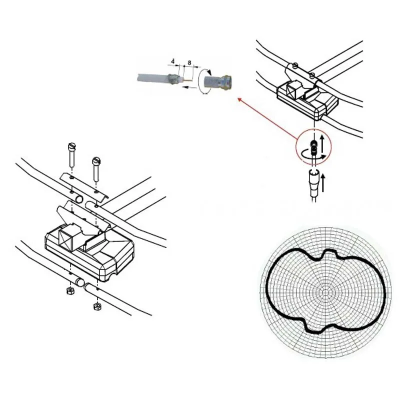 Omnidirectional high gain indoor outdoor FM antenna stereo radio head amplifier FM broadcasting special enhancement