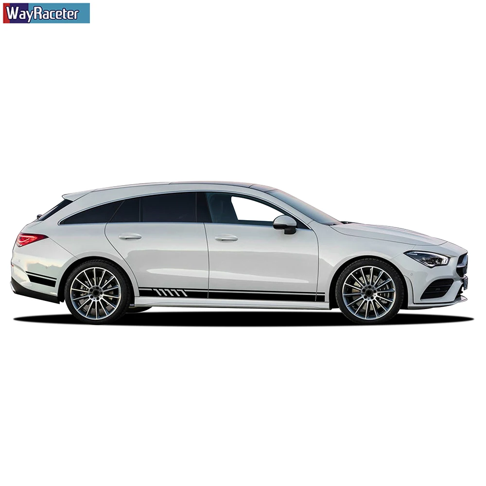 Edition AMG Side Stripes Skirt Sticker Car Hood Roof Trunk Decal For Mercedes Benz CLA Class W117 C117 X117 C118 X118 CLA45 35