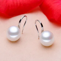 Exquisite Simple Big Clear Pearl Earrings Round White Simulation Pearl Earrings Jewelry Classic Earrings For Women Elegant Gifts