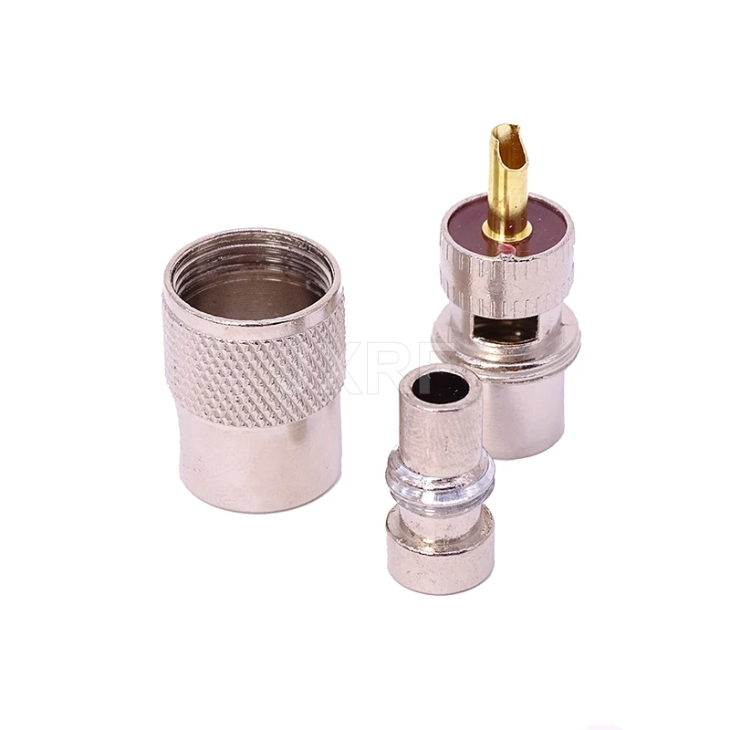 1PCS UHF PL259 Male Plug Screwed Coupling Connector RF UHF Coaxial Male PL259 Plug Crimp For RG8U RG58 cable