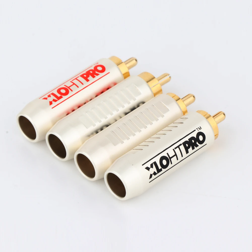 Hot Sale 4pcs/8PCS lot USA HIFI RCA Plug Hi-end Coaxial RCA Connectors Audio signal wiring terminal Plugs