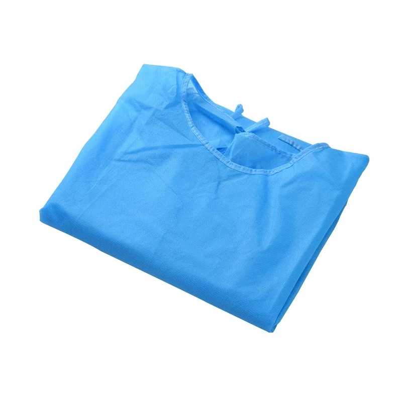 10/100Pcs Disposable Surgical Gown Sterile Isolation Gown Thickened Sterile Gown Waterproof Non-Woven Isolation Gown