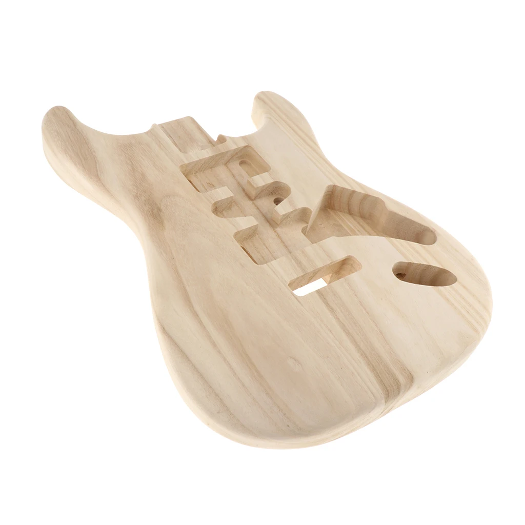 Unfinished Electric Guitar Body for ST Guitar, Sycamore Wood Body, Desirable Gift for Guitar Lovers