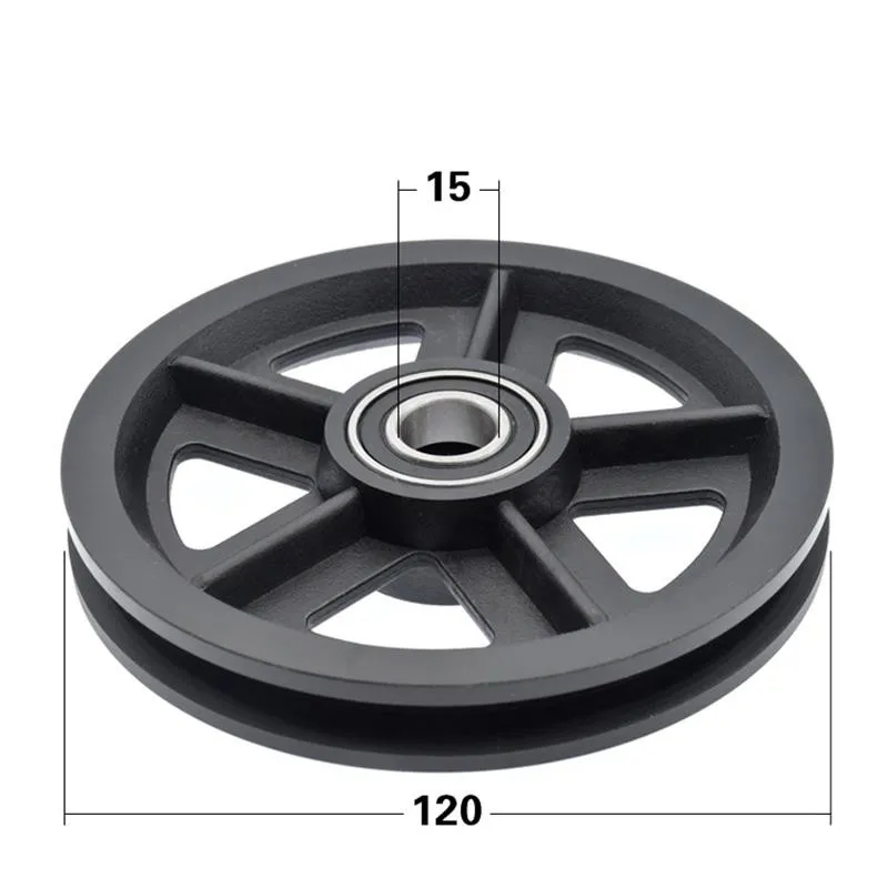 4pcs 15*120*16.5mm door hanging wheel rail sliding door pulley  nylon coated plastic 6002 bearing 15x120x16.5 mm