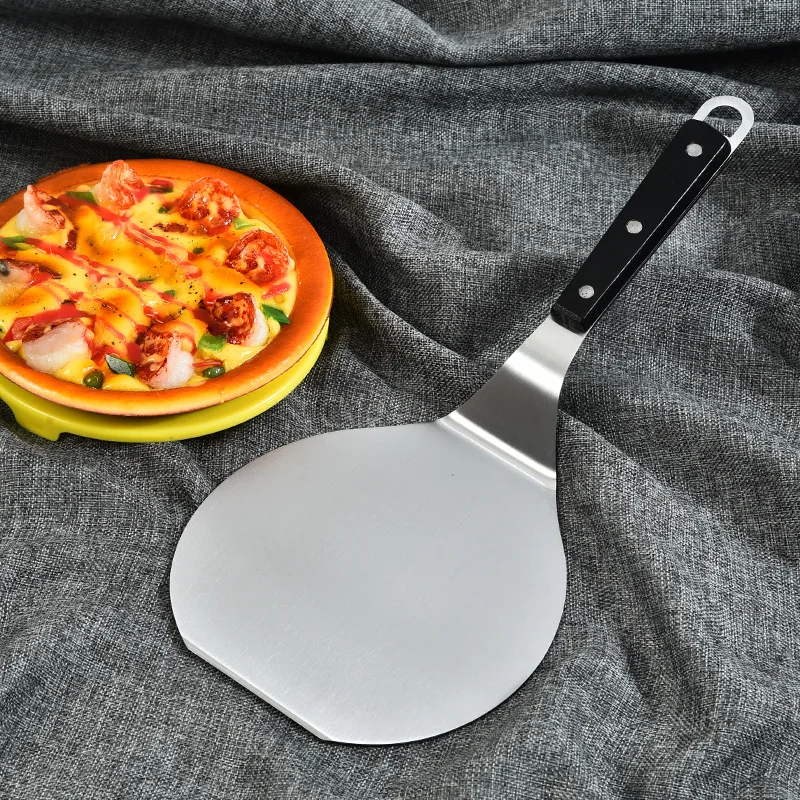 

Stainless Steel Pizza Peel Metal Round Pizza Paddle Pizza Spatula for Baking Homemade Pizza Cake and Bread