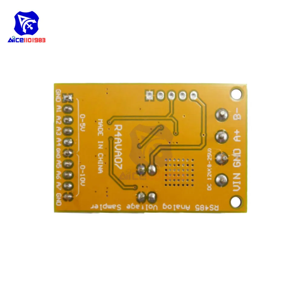 Diymore 0-5 فولت/0-10 فولت 7 CH الجهد التناظرية اكتساب RS485 Modbus RTU R4AVA07 وحدة