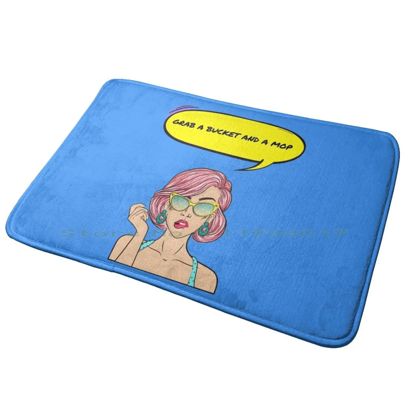 Wap Grab A Bucket And A Mop Entrance Door Mat Bath Mat Rug Park Seo Joon Park Yong Gyu Park Seo Jun Pookipsy Anti-Slip Bedroom