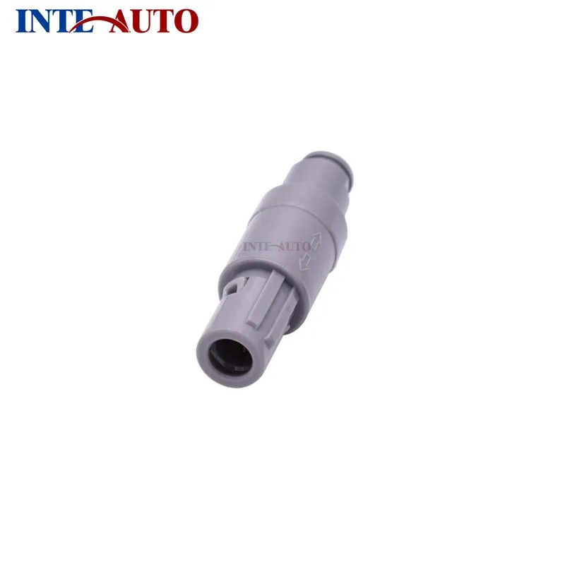 two keys 155 degree 1P TAH plastic straight plug medical push pull connector,bend relief, solder contacts 2 3 4 5 6 7 8 9 12 14