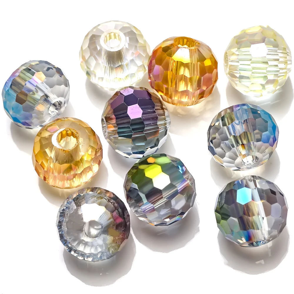 ZHUBI AAA 96 Faceted Ball Bead 14mm 10pcs Charms Glass Beads Jewelry Making DIY Crystal Crafts Beading for Decoration