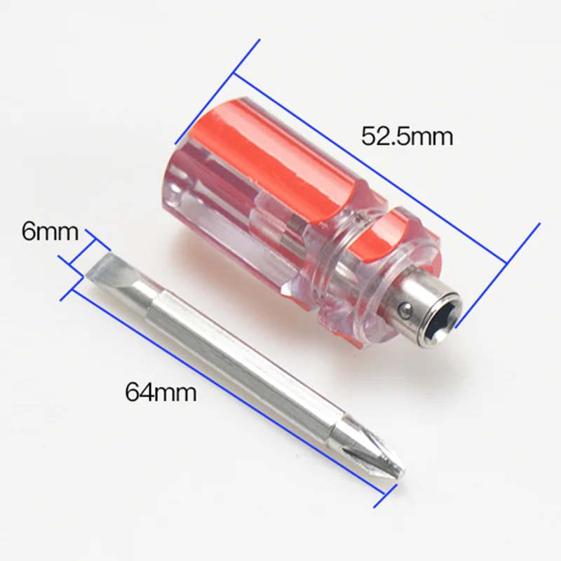 Mini screwdriver Kit Small Portable Radish Head Screw Driver Transparent Handle Repair Hand Tools Precision Car Repair