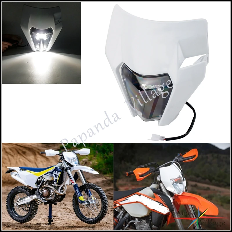 

Universal Motocross 12V LED Headlight Mask Hi/Lo Beam Waterproof Front Headlamp Cover Kit For FE TE TX FX TC 125 150 2014-2020