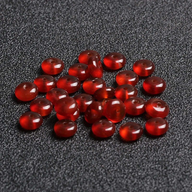 4A Naturalny czerwony agat Kwarcowy kryształ Pojedynczy koralik DIY Koraliki do tworzenia biżuterii