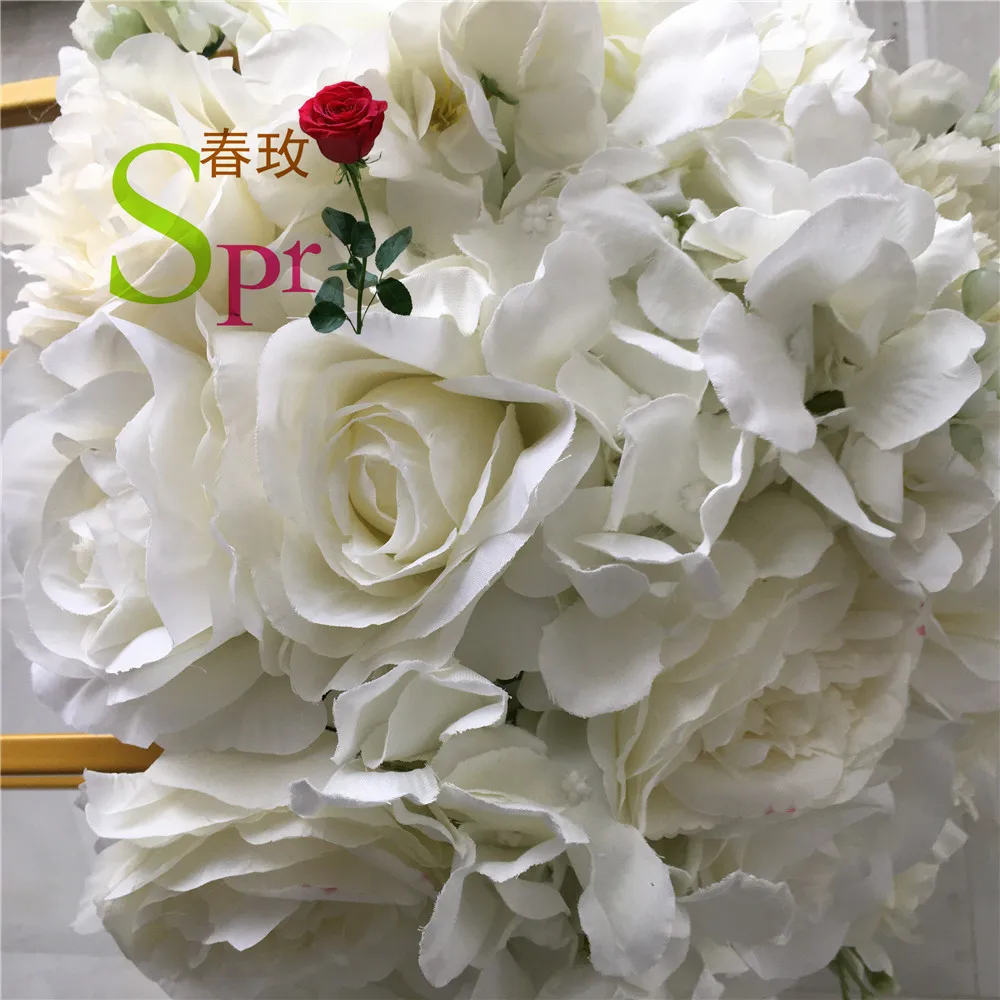 SPR 30cm-55cm 10pcs/lot -New Arrivals Silk Kissing Rose Flowers Ball for Wedding Party Decoration Several Colors Available