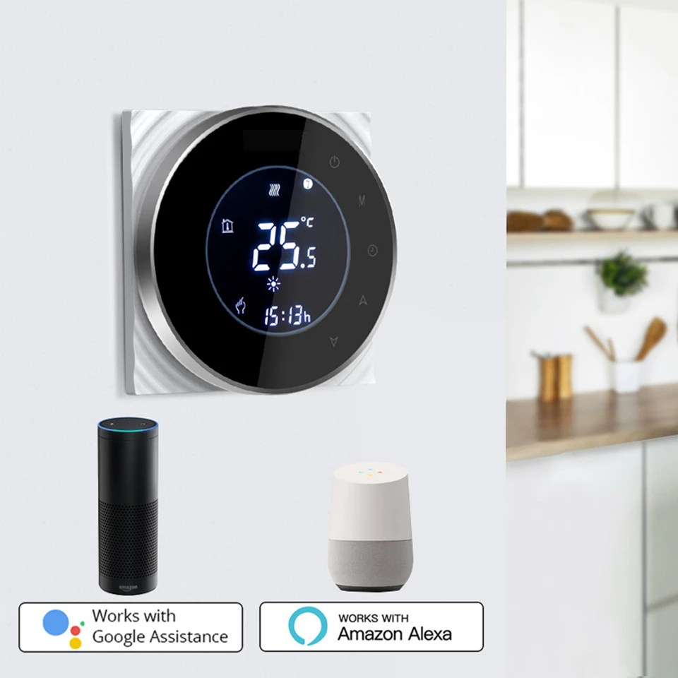 Smart WiFi Touch Thermostat Temperature Wireless Controller For Water/Electric Floor Heating Water/Gas Boiler Works Google Home