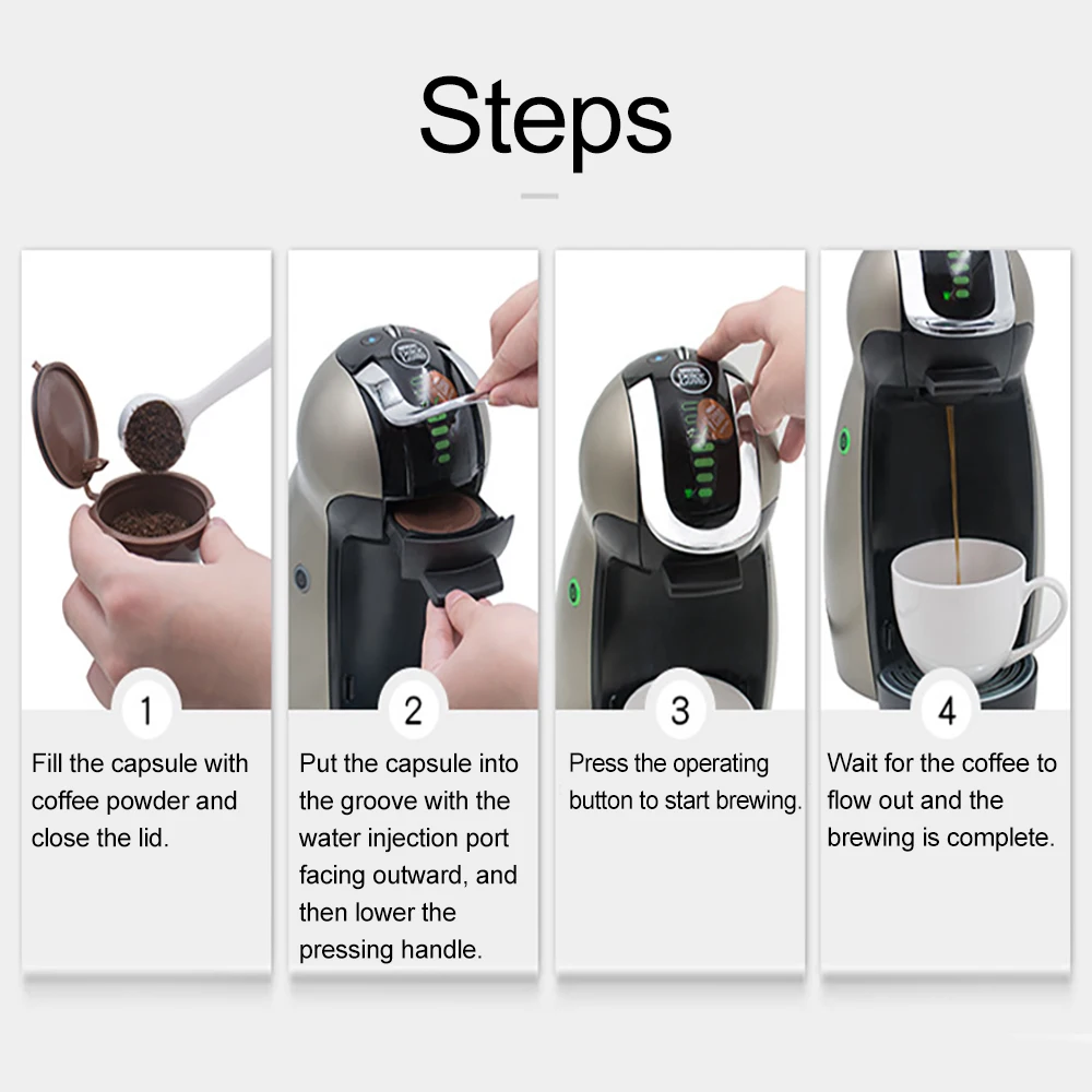 Reusable Coffee Capsule Filter Cup Coffee Machine Adapter Dripper Tea Baskets Pod Strainer for Nescafe Dolce Gusto Coffeeware