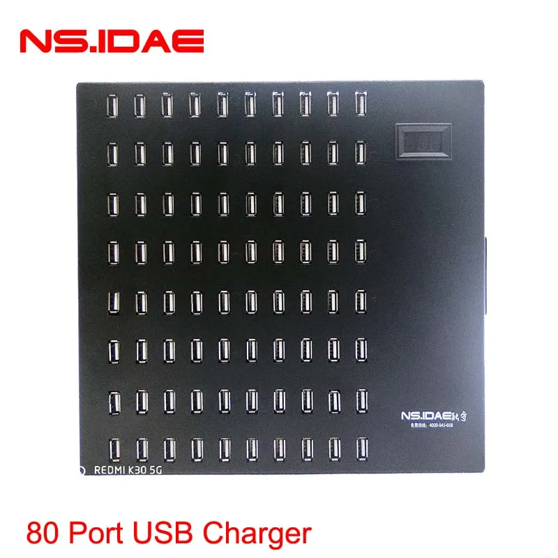 80 Ports USB Charger Power Adapter Wall Fast Charging Dock Station 600W for Apple iPhone iP