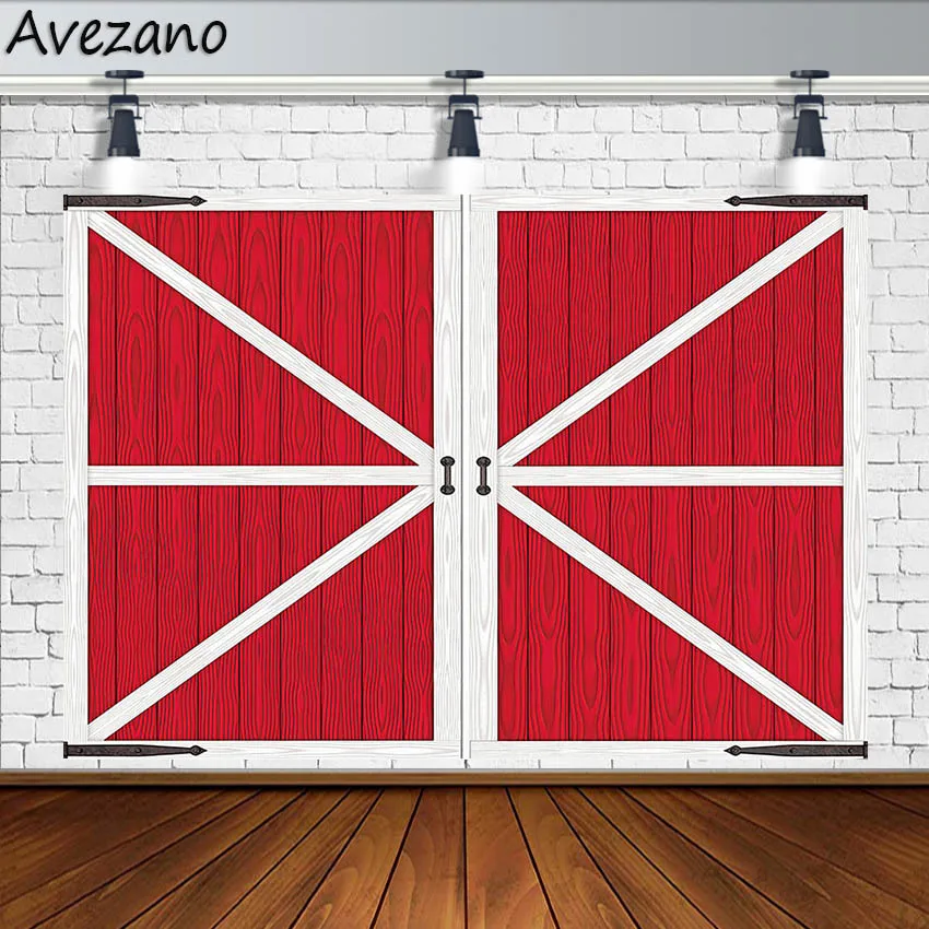 

Avezano Photography Backdrops Red Wooden Door Newborn Baby Portrait Background Photo Studio Photozone Photocall Decoration