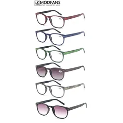 Reading Glasses for Men & Women, Wood-Looked Frame Readers Outdoor Sun Glasses Reading -  Lightweight Spring Hinge Eyegalsses