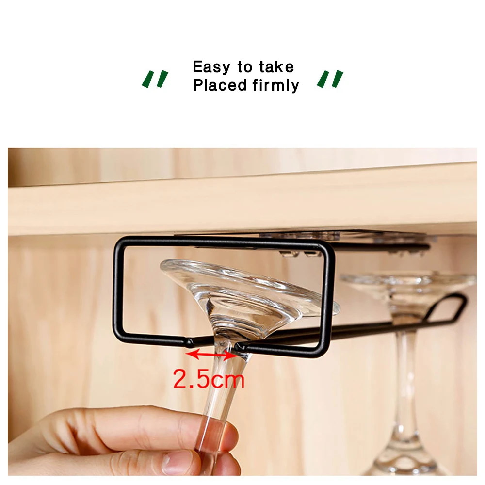 Easy Installation Useful Iron Wine Rack Glass Holder Hanging Bar Shelf Stainless Steel Wine Glass Rack Stand Paper Roll Holder