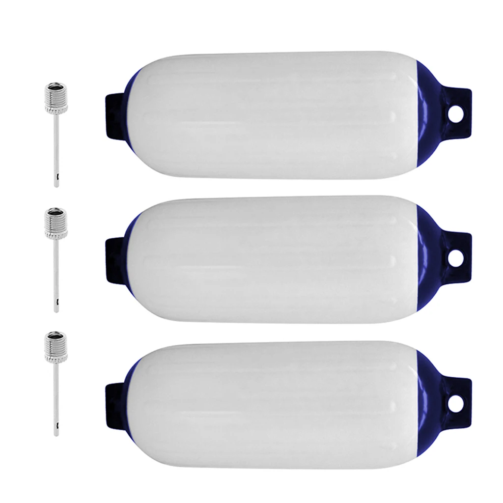 3 Pcs Boat Fender Bumper For Yacht Inflatable Marine Speedboat Marina 11x40cm Anti-collision Mooring Cushioning & Protection