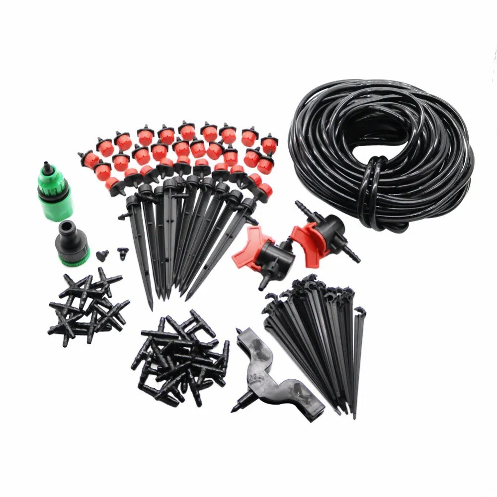 

108pcs 20m Small Size Garden Lawn Outdoors Irrigation Plastic Sprayer Nozzles Suits Spray Cooling Atomization Tool Set